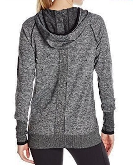 Pulôver LUCY Sweat It Out com capuz asfalto preto urze top ioga novo com etiquetas feminino tamanho P - Imagem 2 de 4