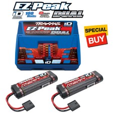 Traxxas Series 3 Pow Cell NiMH 7.2V 3300mAh Batt 2 w/ EZ-Peak Plus Dual Chrger