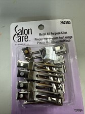 Salon Care Metal Double Prong Curl Clips