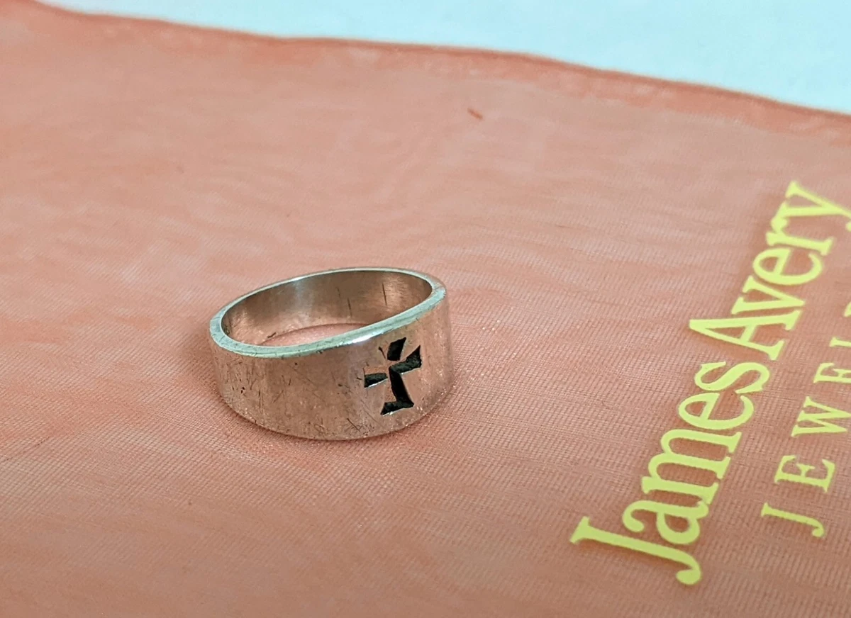 CLASSIC JAMES AVERY STERLING SILVER SMALL CROSSLET RING SIZE 4 1 2