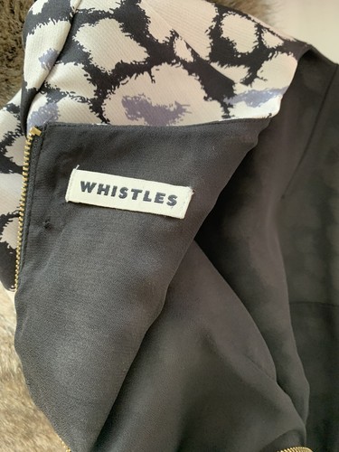 Whistles Black & Grey Leopard Print Dress Size UK 6 USED Gently Worn IMMACULATE - Picture 11 of 12