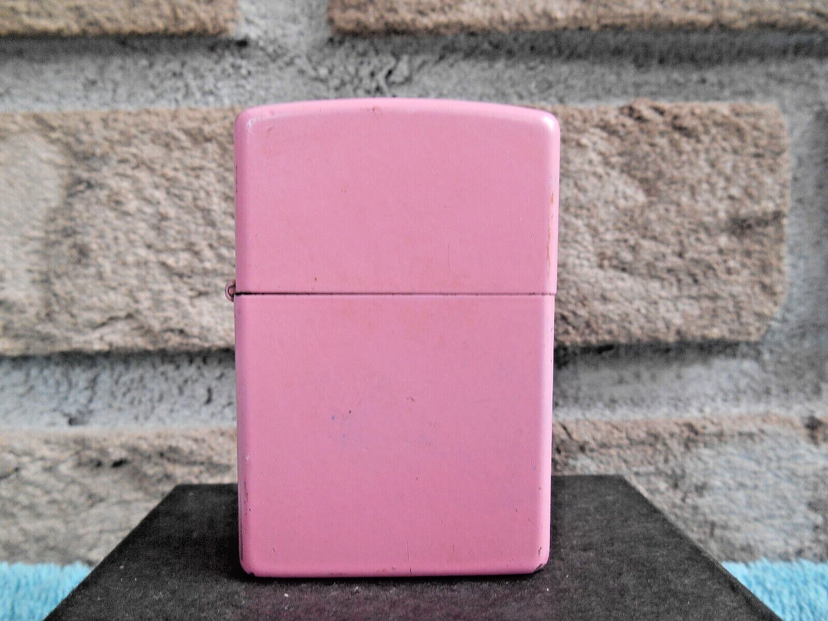 pink cigarette lighter RETRO ZIPPO 2007 B-07 PINK MATTE FLIP TOP CIGARETTE LIGHTER