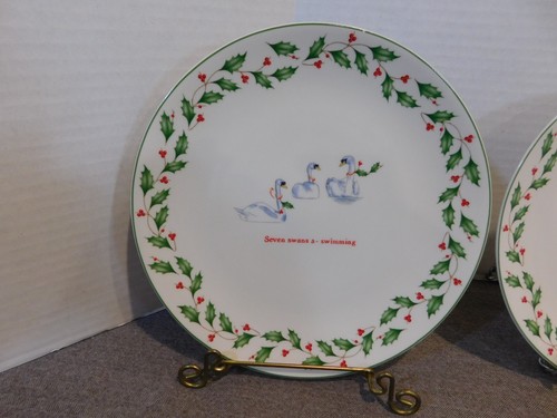 Lenox 12 Days of Christmas Set of 12 Dessert Plates New - Picture 11 of 19