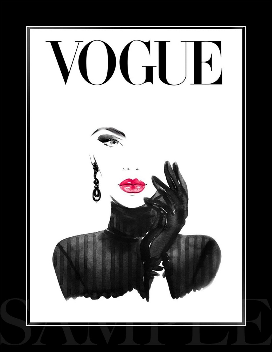 8.5x11 Vintage VOGUE Beauty Cover Fine Art Deco Color Print
