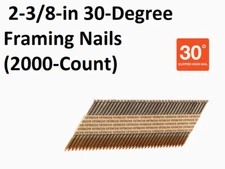 2000 PCS Hitachi 15103m Brite RG Paper Tape Framing Nails 30 Deg 2-3/8" x .113"