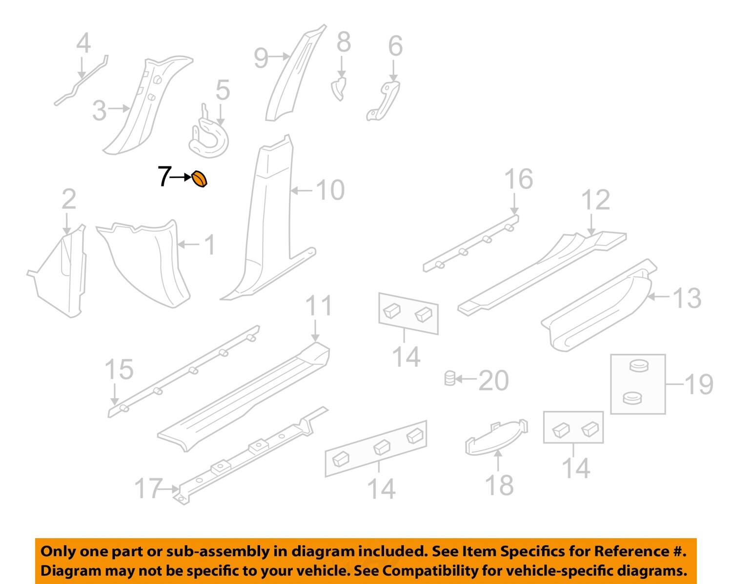 FORD OEM Interior-Grip Handle Front Cover 6L7Z7831458AAA | eBay