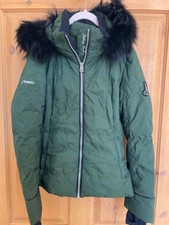 Womens Phenix Ski Jacket With Detachable Fur Hood Green Size 4/33