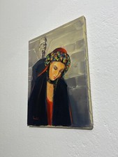 Quadro  Ritratto Donna Olio Su Tela Di Giuliano Trombini  Contemporaneo  ,bello 