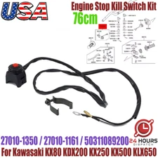 Engine Kill Switch Button For Kawasaki KX80 KDX200 KX60 Dirtbike 27010-1350 US