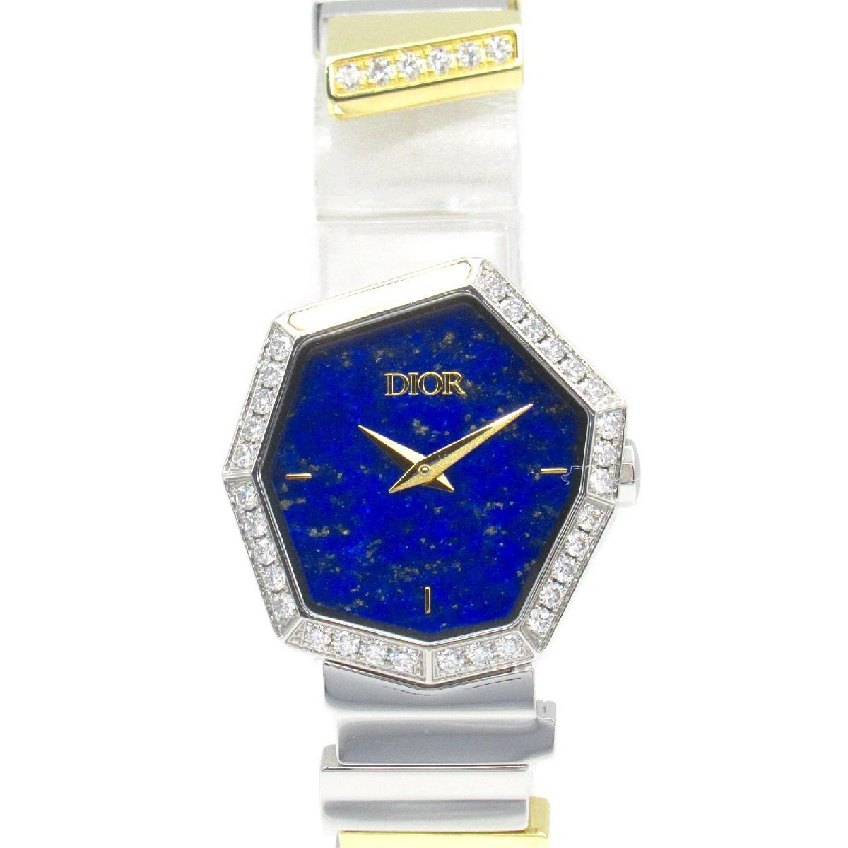 montre femme dior Gem Dior diamant lapis lazuli K18YG TO172836