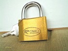 Solid Brass Cylinder 2 Piece Keyed Alike Padlock Set 1-5/8"  3 Keys Per Lock New — photo 7