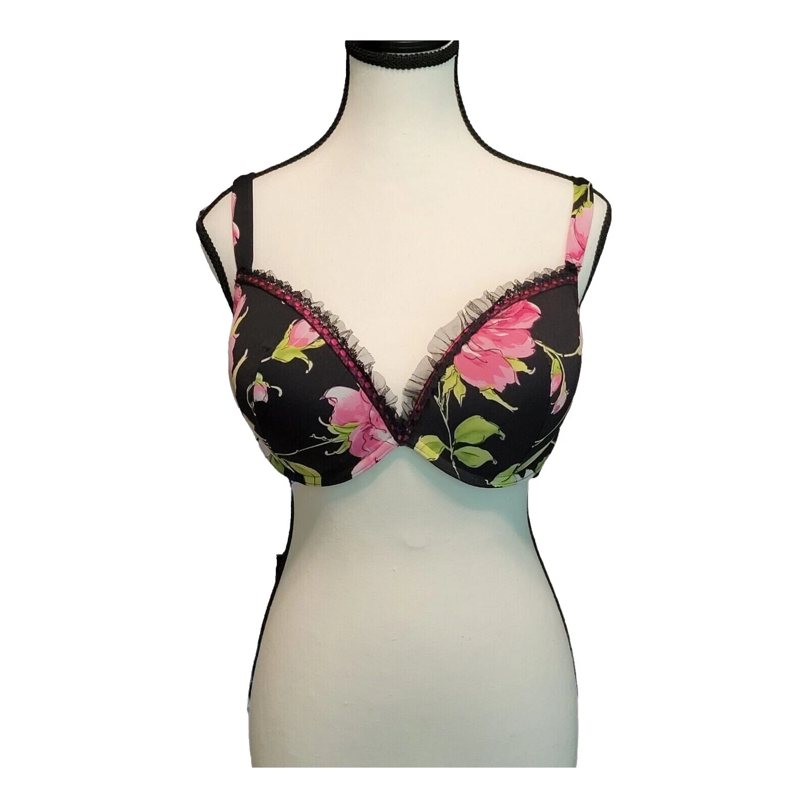 Brasieres y Negro Poliéster Fashion Bug Bra Sets para Mujeres