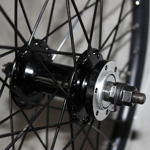 Kids BMX Front Wheel Rim 20'' Bike Wheel Rim Black Spokes Disc/V Brake - Picture 8 of 12
