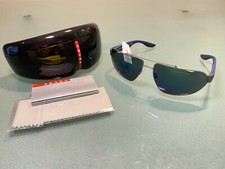 Prada Linea Rossa sport men's sunglasses, blue temples, new, open box