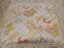 1 POTTERY BARN  Blue quilted 100% cotton Palampore ? Pillow Sham EURO 