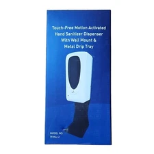 (New)Touch-Free Motion Sanitizer Dispenser w/Wall Mount & Metal Drip Tray TFHSU2