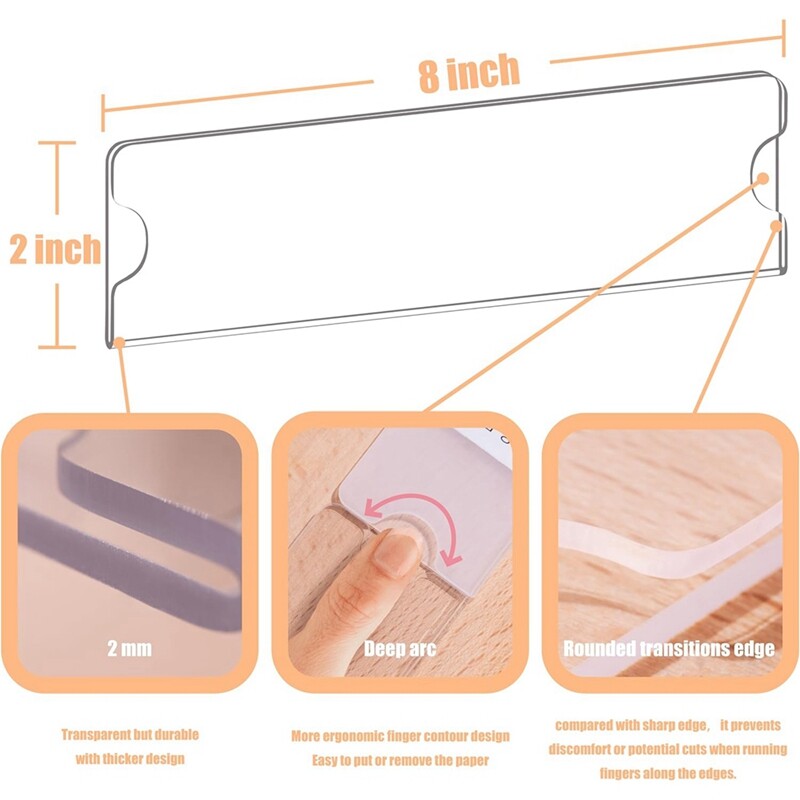 Premium Name Plate Holder 2X8 Inch, Frame Wall Name Plates for Office