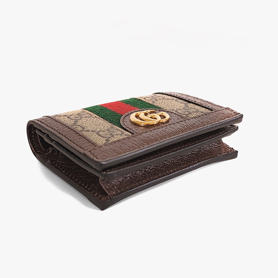 Gucci Ophidia Beige/Ebony GG Supreme Canvas Brown Leather