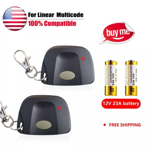 2PC Remote Control Garage Door Gate Opener Transmitter 10 Digit Pins Code-300MHz - Bild 2 von 14