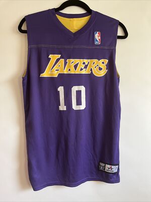 NBA Basketball #10 Jersey Los Angeles Lakers S Yellow Purple