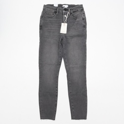 Good American GOOD WAIST CROP RAW HEM JEANS GWCRH419T Size 2/26 Inseam 26"