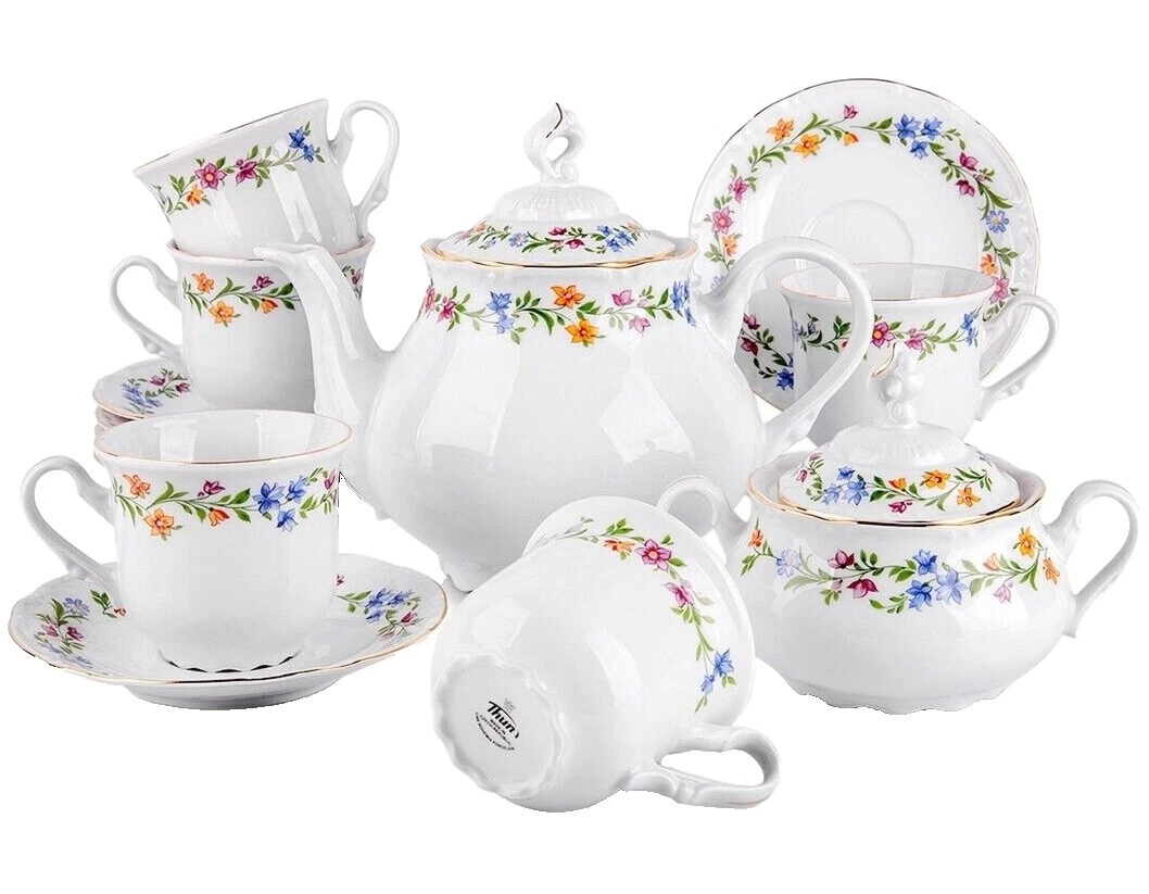 Juegos de té de porcelana país francés completa