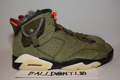 Jordan 6 Retro Travis Scott Mid Olive Jumpman Jack TR Cactus Jack