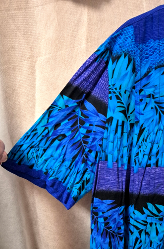 J.W. Treci Women's Multi-Color Hawaiian Bamboo Print Tunic-Size 18W-EUC - Picture 3 of 5