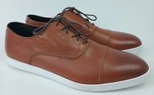 Allen Edmonds Men's Brown Park Avenue Leather Sneakers Shoes Size 11 D 4322