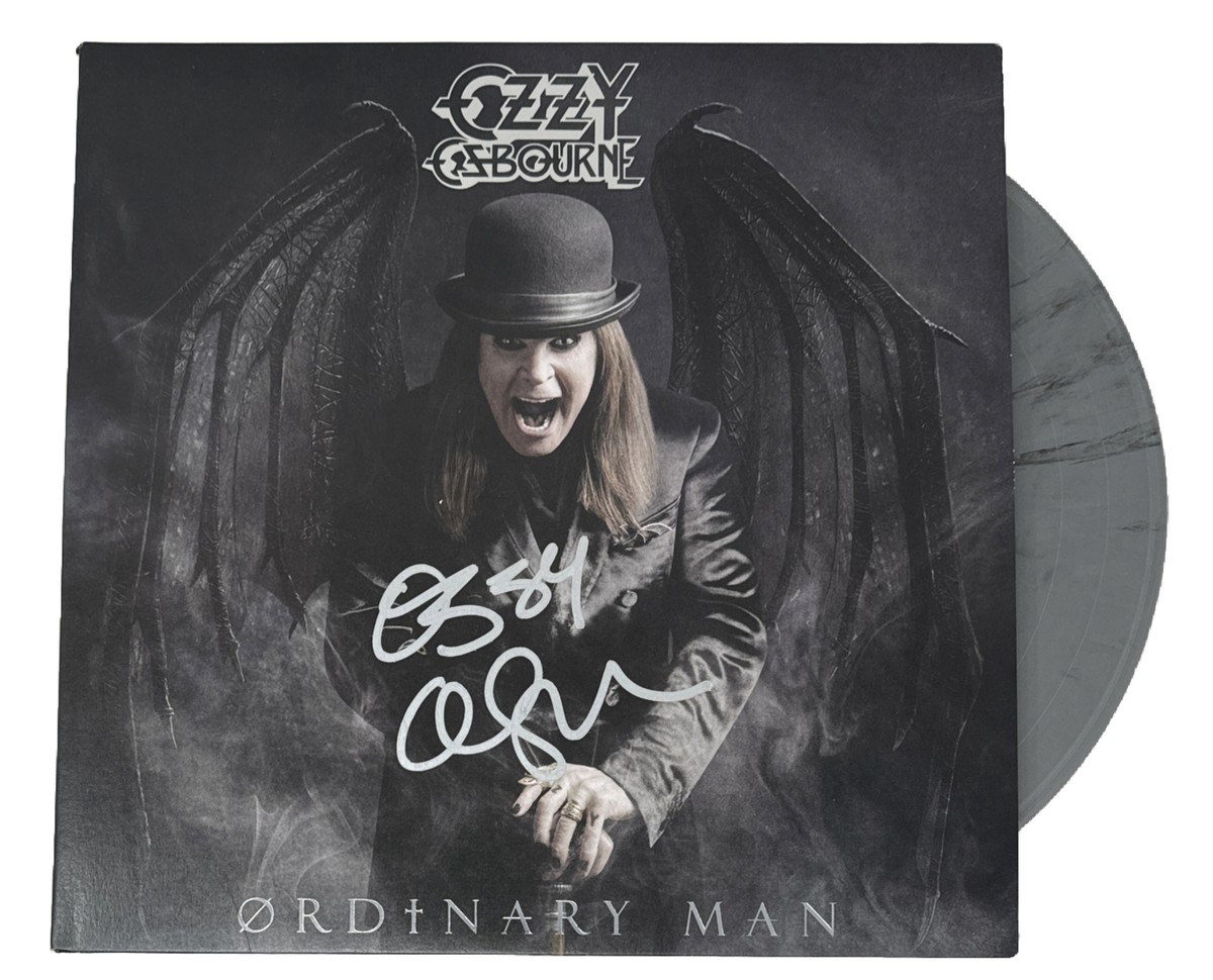 Ozzy Osbourne Signed Ordinary Man Vinyl Record Album LP Autograph