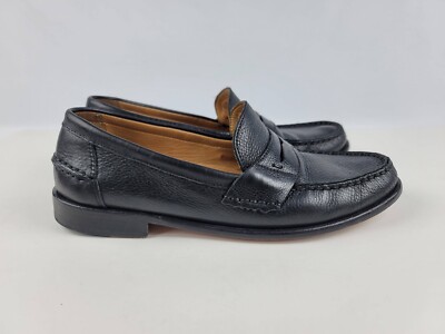 BELVEDERE Mens Leather \'Michelle\' Moc Toe Loafers Made in Brazil Belvedere Michelle Penny Loafer Shoes Men main image 4