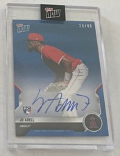 2021 Topps Now Road to Opening Day JO ADELL RC ON CARD AUTO 26/49 Blue OD-180B