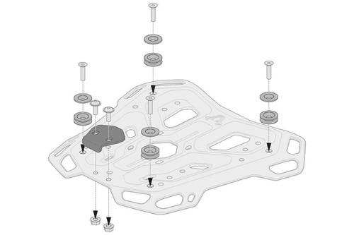 Kit adaptador SW-Motech para Adventure-RACK para Trax ADV/ION/EVO GPT.00.152.35100/B - Imagen 2 de 3