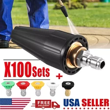 4.0GPM High Pressure Washer Rotating Turbo Nozzle Spray Tip 4000PSI 1/4" Quick