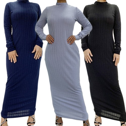Muslim Abaya Print Kaftan Women Long Sleeve Maxi Dress Kaftan Islamic Robe Gown - Imagen 9 de 309
