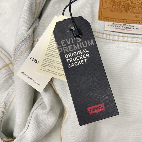 NEW Levis Premium Jean Jacket Womens XS Extra Small Original Trucker Crop Denim - Picture 11 of 24
