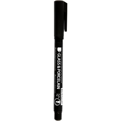 Creativ 31654 Contourmarker for Glass and Porcelain, 1-3 mm line, black, Semi op