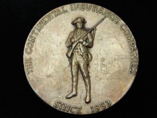 QB07120 VINTAGE 1970s THE CONTINENTAL INSURANCE COMPANIES SOLID BRASS BUCKLE