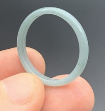 Video Certified Green Natural A Jadeite Jade Round Circle Ring NO. 9  420187