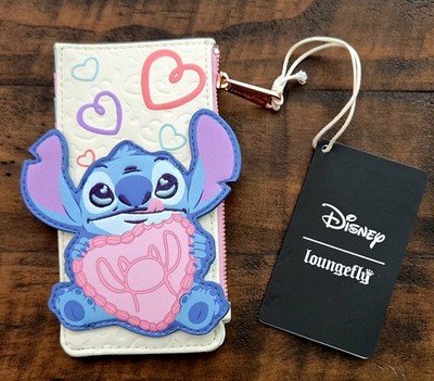 Loungefly Stitch & Angel Be Mine Large Card Holder New NWT