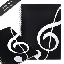 ZeriLion 100 Pages Blank Sheet Music Notebook - Staff Manuscript Paper Black