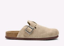 Steve Madden Mens Wilderr Taupe Suede Clog Size 12 Birks Birkenstock