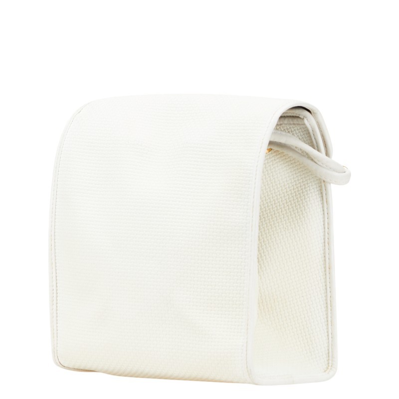 Borsa a tracolla Saint Laurent Ysl Monogram in pelle bianca da donna