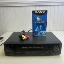Sharp VC-H810U 4 Head Hi-Fi Stereo VHS VCR Player Tested Working No Remote
