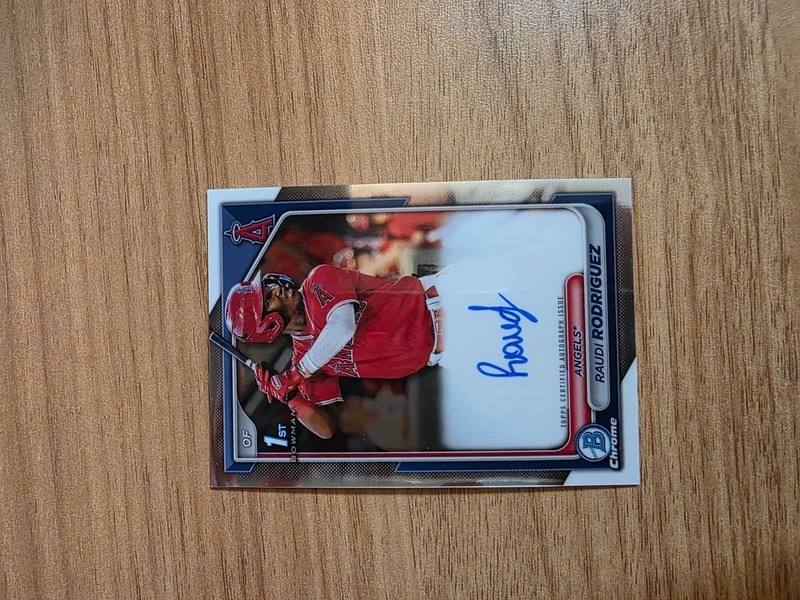 Raudi Rodriguez 2024 Bowman Chrome Prospects 1st RC Auto Rookie Autographs Angel