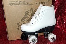 XUDREZ White Quad Roller Skates