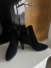 Russell & Bromley Aquatalia Ruby Dry Black Suede Ankle Boots Size Uk 4 Eu 37