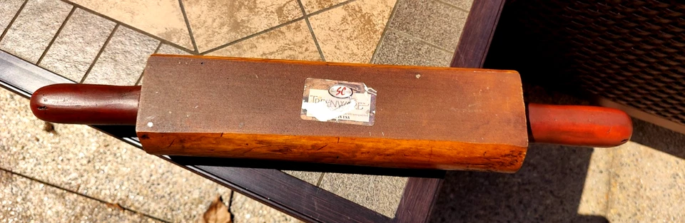 Treenware Rolling Pin Planter 22" Long 4" wide Salem Collection Reproduction EUC - Image 3 of 4