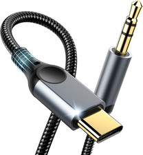 Aux to USB C Audio Cable 4FT , Type C to 3.5Mm Aux Cord Hi-Fi DAC Headphone Jac