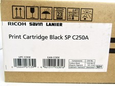 Genuine Ricoh Savin Lanier Toner Cartridge SP C250A - BLACK 407539 - Open Box